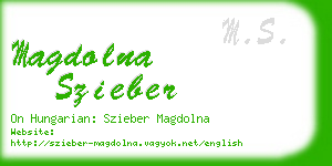 magdolna szieber business card
